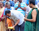 Karkala: MLA Sunil Kumar lays foundation for road works @ Rs 2 crore